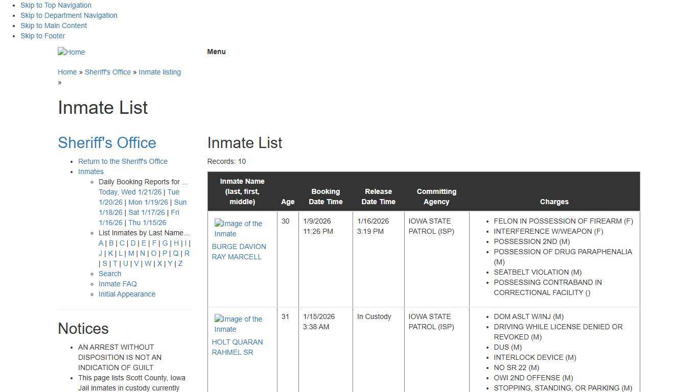 Inmate List