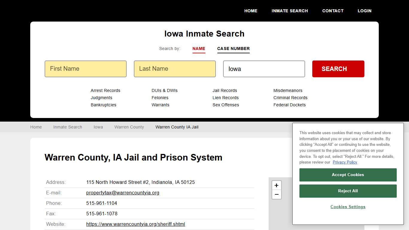 Warren County IA Jail Inmate Records Search, Iowa - StateCourts